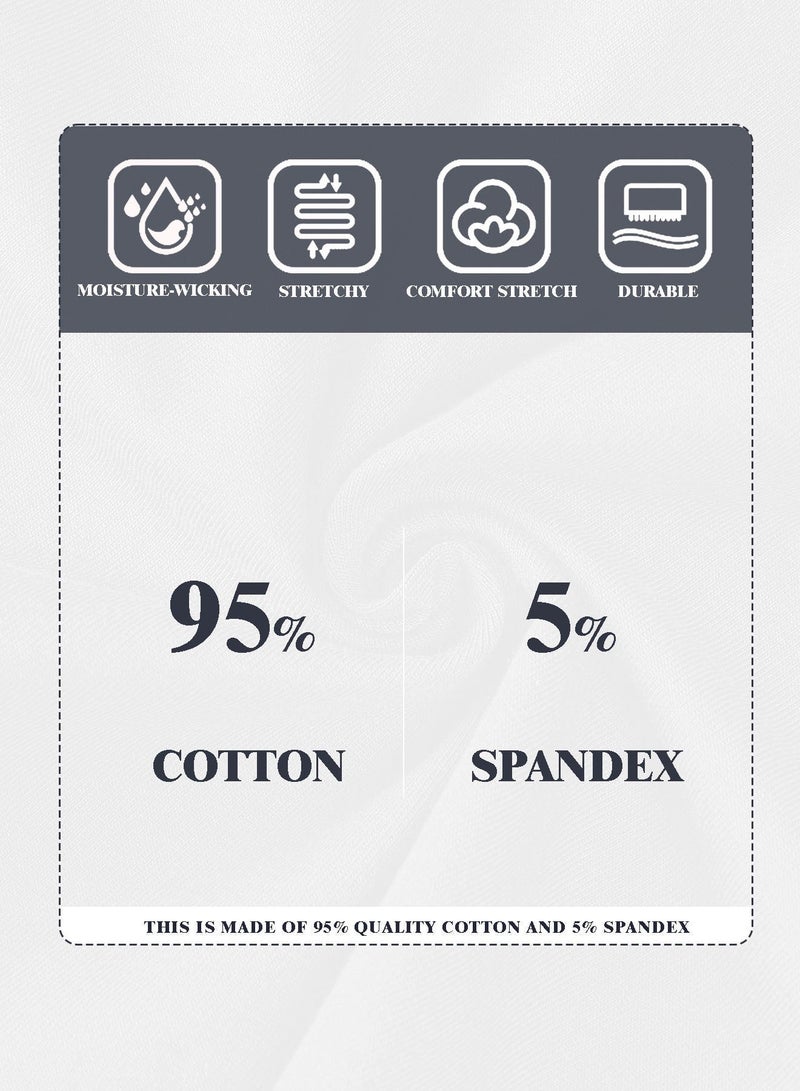 infino مسترز كوتون سباندكس بوكسر شورتس مع زر مخفي - مريح وفضفاض للرياضة والمنزل - Image 3